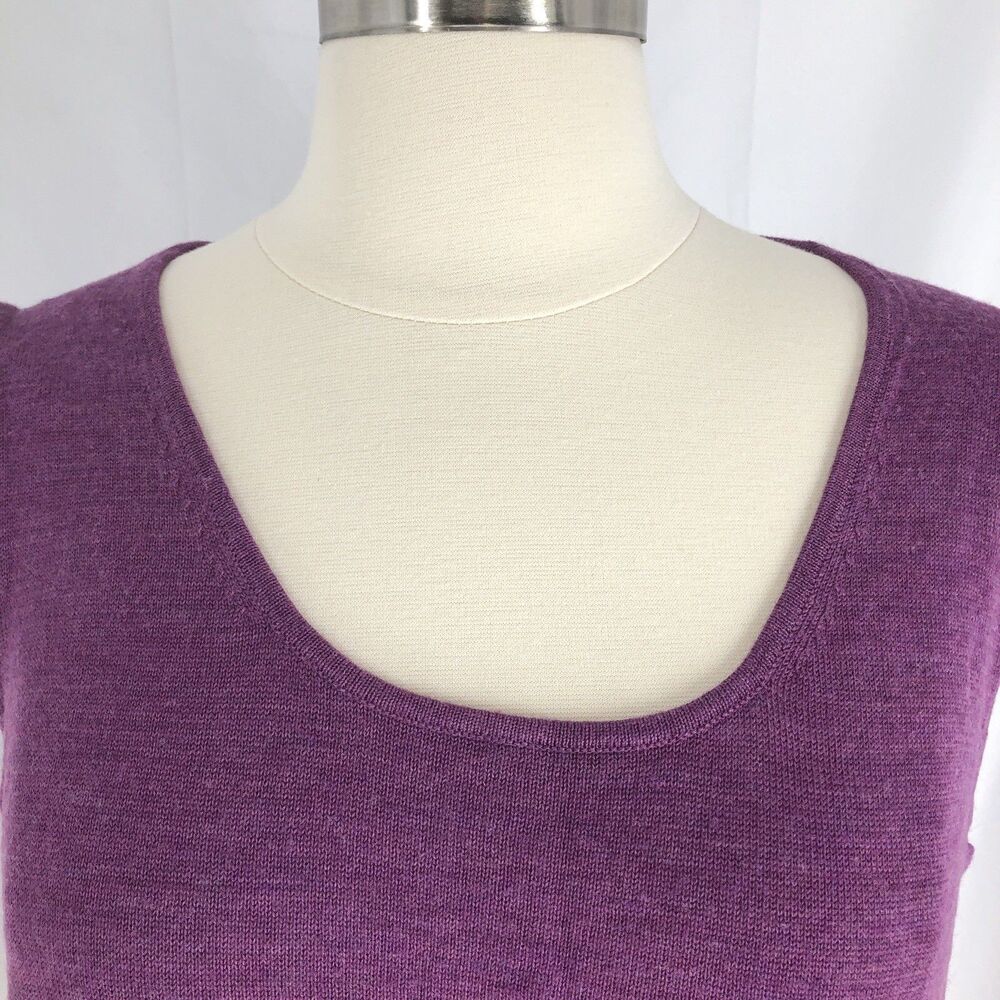 Coldwater Creek Purple Round Neck Sleeveless Sweater XL - Picture 2 of 5